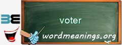 WordMeaning blackboard for voter